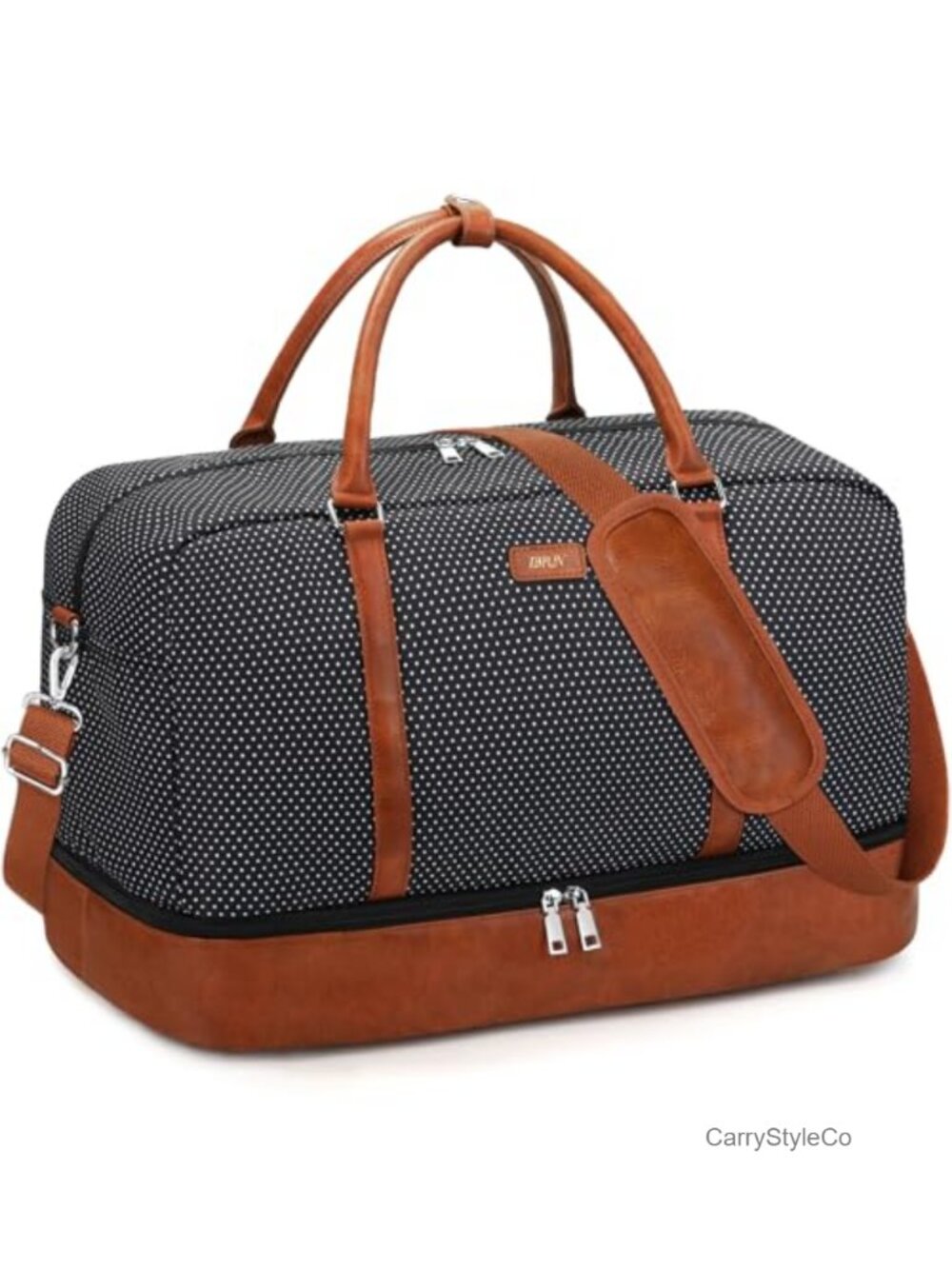 21 Inch Weekender Duffel Travel Bag with Shoe Compartment